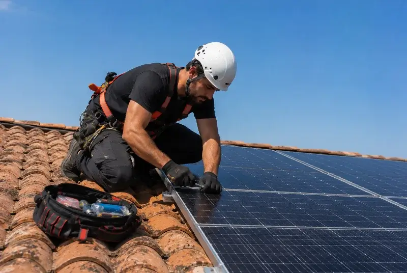 Maintenance et monitoring de panneaux solaires à Barbaira